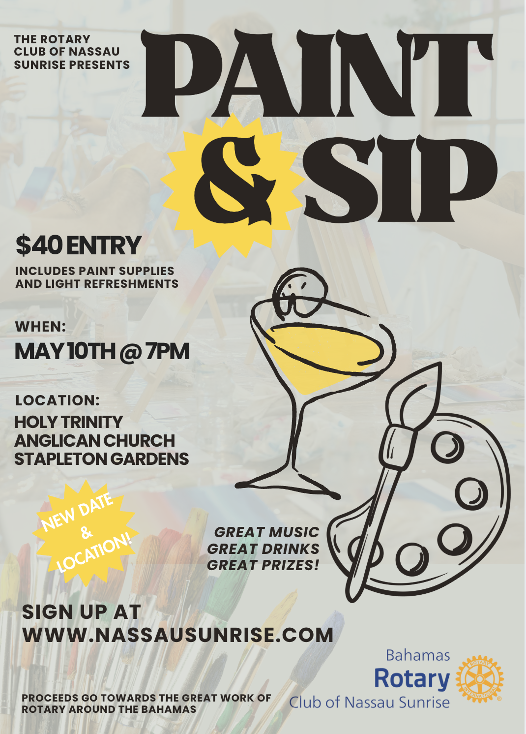 Sip N' Paint Flyer